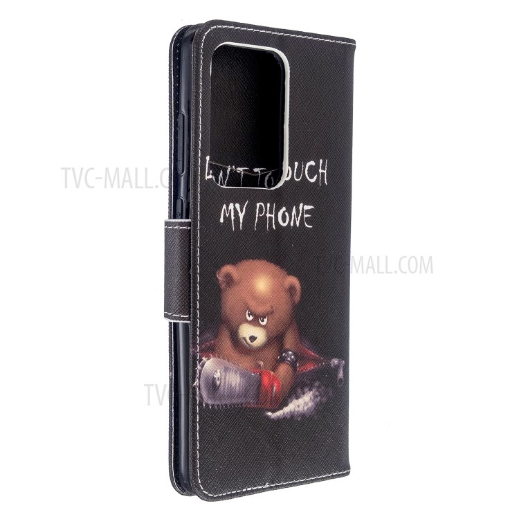 Pattern Printing Leather Wallet Protective Case for Samsung Galaxy S20 Ultra - Cruel Panda-7