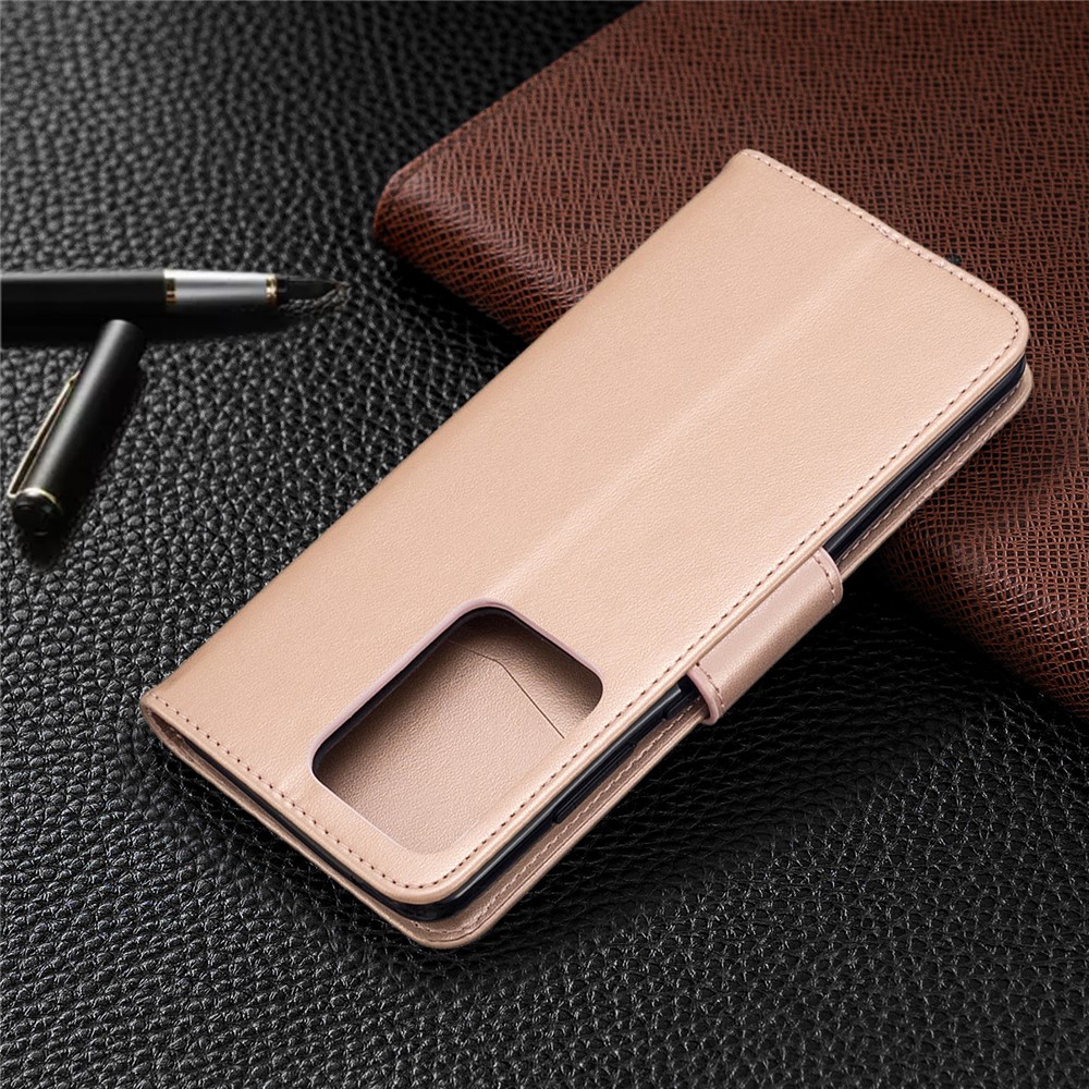 Imprint Butterfly Wallet Leather Stand Case for Samsung Galaxy S20 Ultra - Gold-8