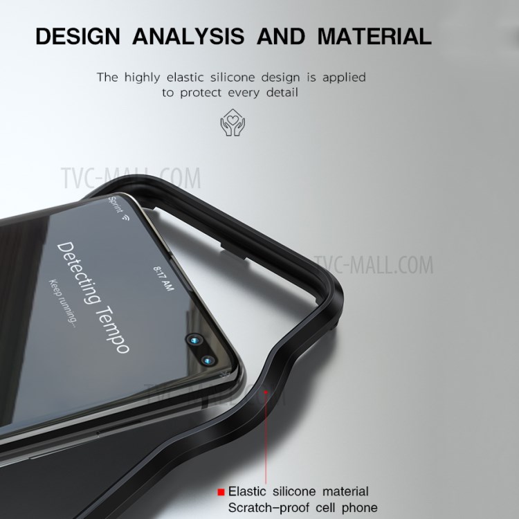 Drop-proof with Kickstand Metal Cell Phone Cover for Samsung Galaxy S10 Plus - Black-2