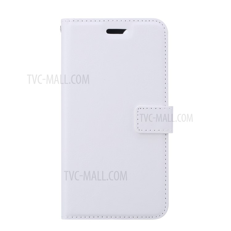 Crazy Horse Leather Wallet Phone Case for Samsung Galaxy A71 - White-2