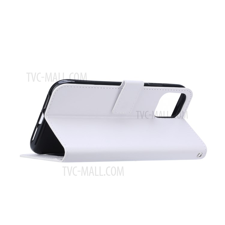 Crazy Horse Leather Wallet Phone Case for Samsung Galaxy A71 - White-4