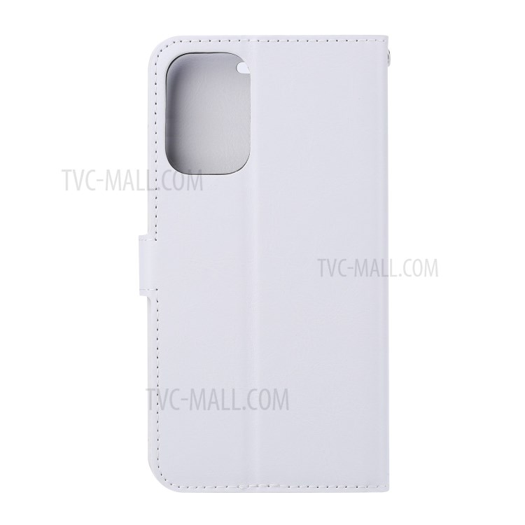 Crazy Horse Leather Wallet Phone Case for Samsung Galaxy A71 - White-5