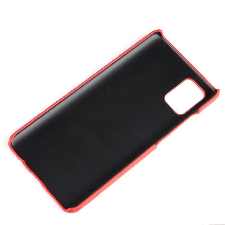Crocodile Skin PU Leather Coated Hard Plastic Protective Case for Samsung Galaxy A71 - Red-6