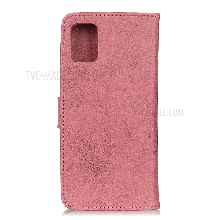 Khazneh Portefeuille Stand en Cuir Portable de Couverture de Téléphone Portable Pour Samsung Galaxy A71 - Rose