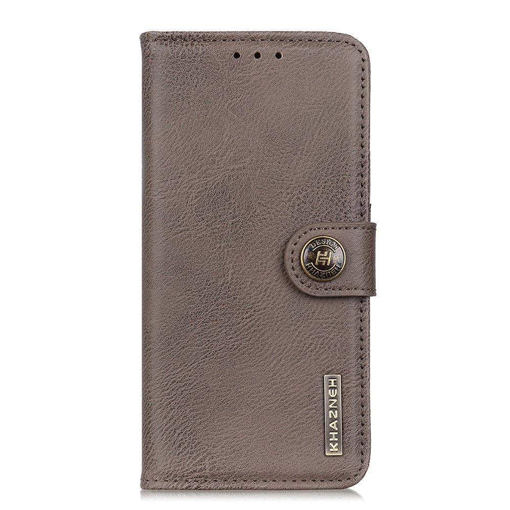 KHAZNEH Wallet Stand Leather Cell Phone Case for Samsung Galaxy Note 10 Lite/A81 - Khaki-2