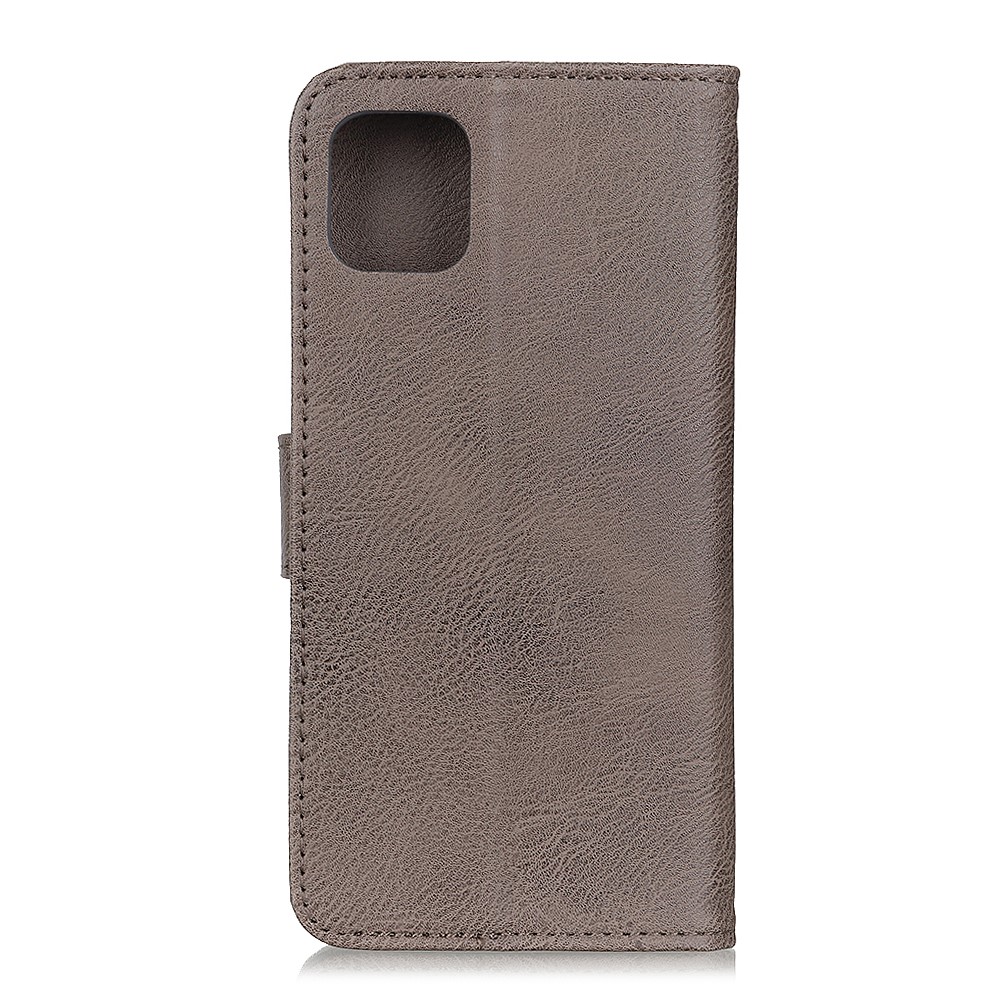KHAZNEH Wallet Stand Leather Cell Phone Case for Samsung Galaxy Note 10 Lite/A81 - Khaki-3
