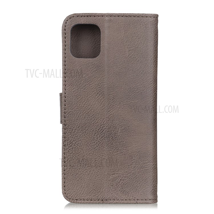 KHAZNEH Wallet Leather Cover Phone Case for Samsung Galaxy S10 Lite/A91 - Khaki-3