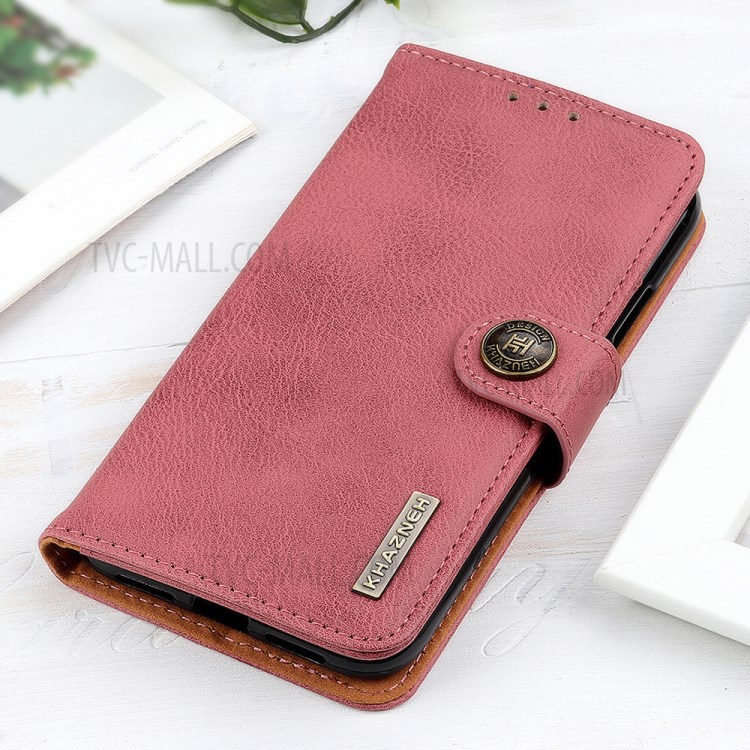 KHAZNEH Wallet Leather Cover Phone Case for Samsung Galaxy S10 Lite/A91 - Pink-10