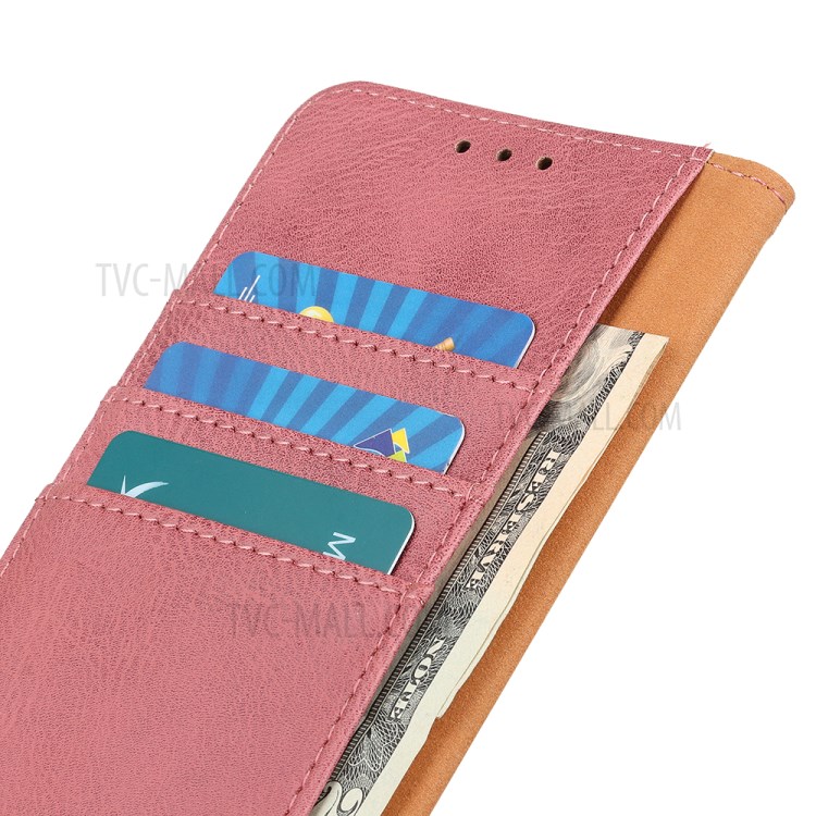 KHAZNEH Wallet Leather Cover Phone Case for Samsung Galaxy S10 Lite/A91 - Pink-7