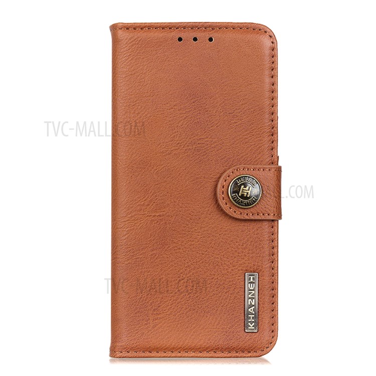 Cubierta de Cubierta de Teléfono Celular de Cuero Khazneh Wallet Para Samsung Galaxy S20 Plus / S20 Más 5G - Marrón-2