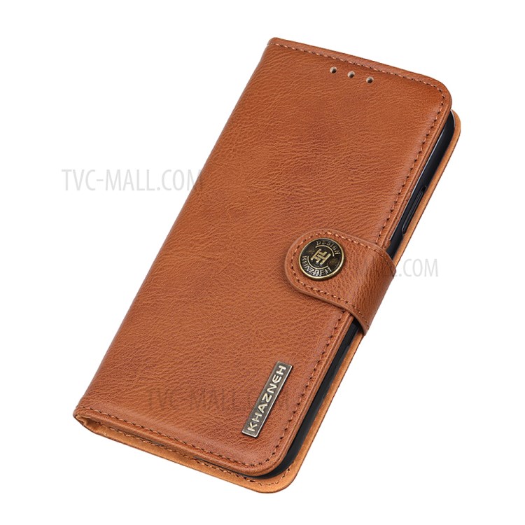 Cubierta de Cubierta de Teléfono Celular de Cuero Khazneh Wallet Para Samsung Galaxy S20 Plus / S20 Más 5G - Marrón-5