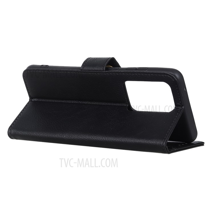 KHAZNEH Wallet Stand Leather Cell Phone Cover Casing for Samsung Galaxy S20 Ultra - Black-4
