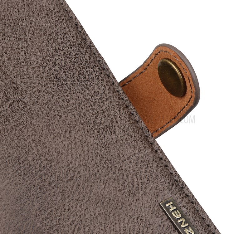 KHAZNEH Wallet Stand Leather Cell Phone Cover Casing for Samsung Galaxy S20 Ultra - Khaki-9