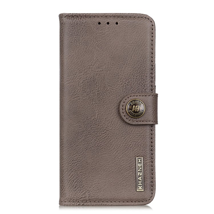 KHAZNEH Wallet Stand Leather Mobile Phone Cover Casing for Samsung Galaxy A50/A50s/A30s - Khaki-2