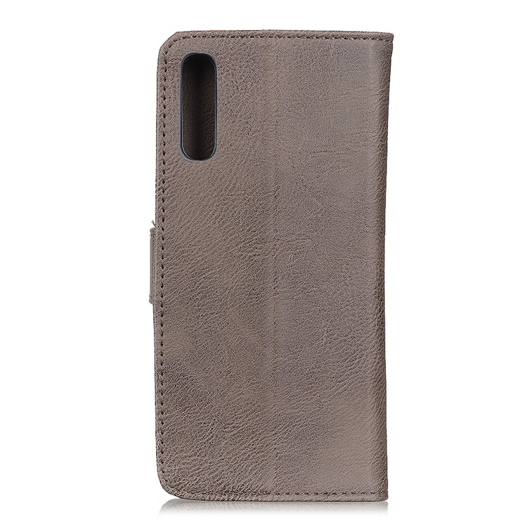 KHAZNEH Wallet Stand Leather Mobile Phone Cover Casing for Samsung Galaxy A50/A50s/A30s - Khaki-3