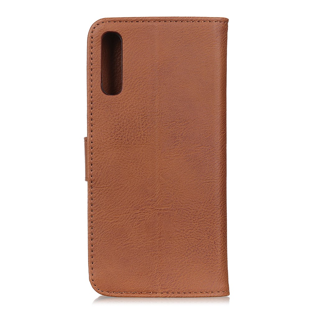 KHAZNEH Wallet Stand Leather Mobile Phone Cover Casing for Samsung Galaxy A50/A50s/A30s - Brown-3