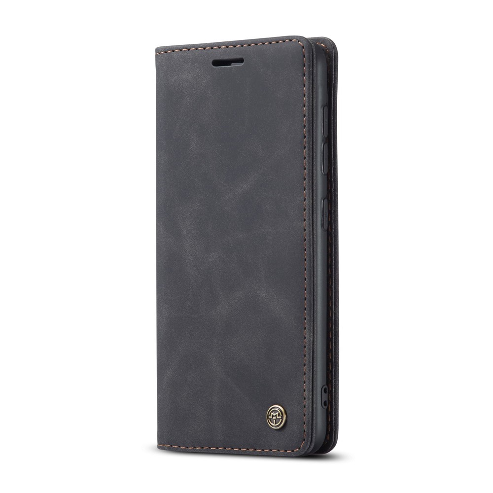 Serie Caseme 013 Serie Auto-assorbita Business Wallet Stand Phone Case Per Samsung Galaxy S20 Plus - Nero-5