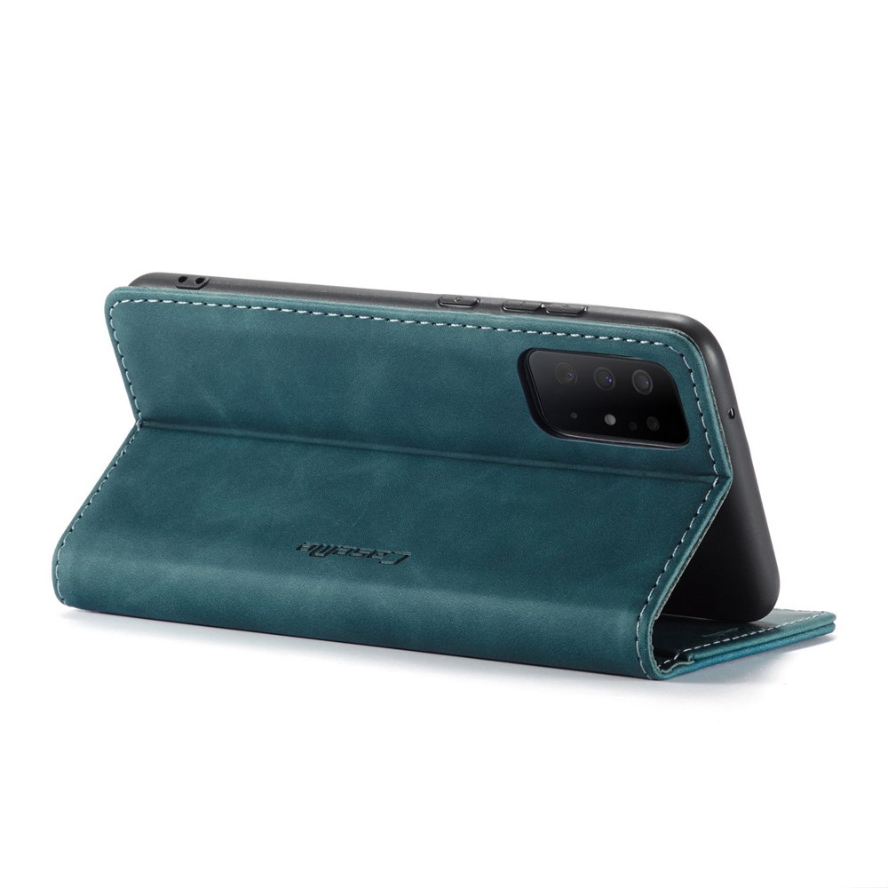 CASEME 013 Series Auto-absorbed Business Leather Wallet Stand Phone Case for Samsung Galaxy S20 Plus - Green-6