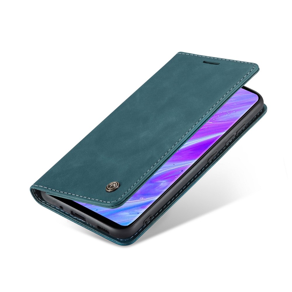 CASEME 013 Series Auto-absorbed Business Leather Wallet Stand Phone Case for Samsung Galaxy S20 Plus - Green-8