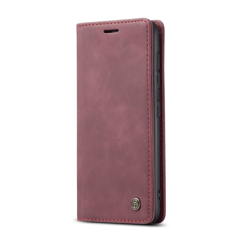 CASEME 013 Series Auto-absorbed Business Leather Wallet Case for Samsung Galaxy S20 Ultra - Red-3