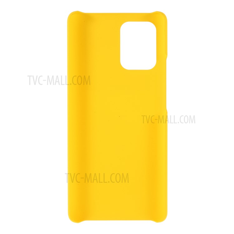Rubberized Hard PC Case for Samsung Galaxy A91 / S10 Lite - Yellow-3