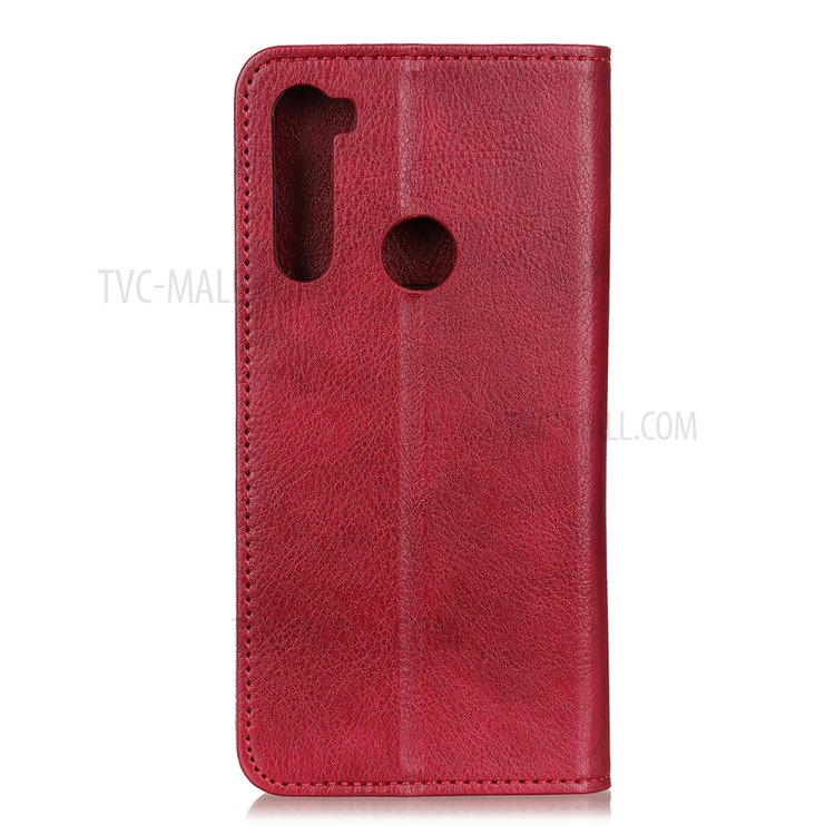 Auto-absorbed Litchi Texture Split Leather Wallet Case for Samsung Galaxy A21 - Red-7