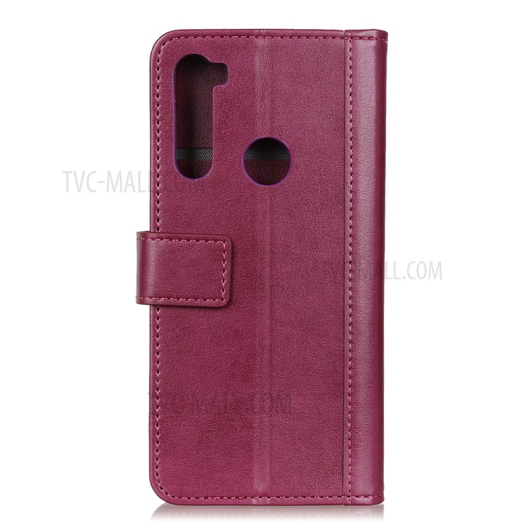Support En Cuir Portefeuille Cas Pour Samsung Galaxy A21 - Rouge-10