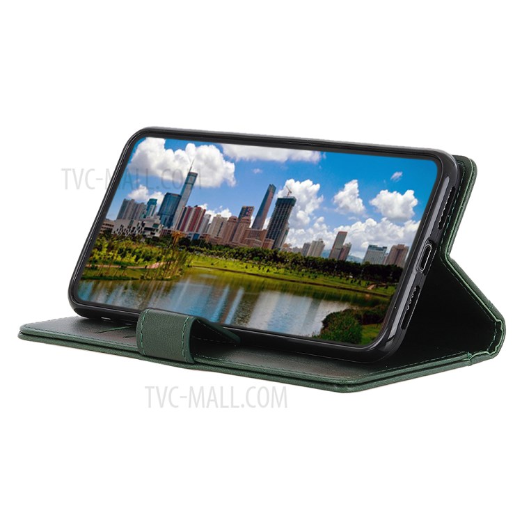 Wallet Leather Stand Case for Samsung Galaxy A21 - Green-2