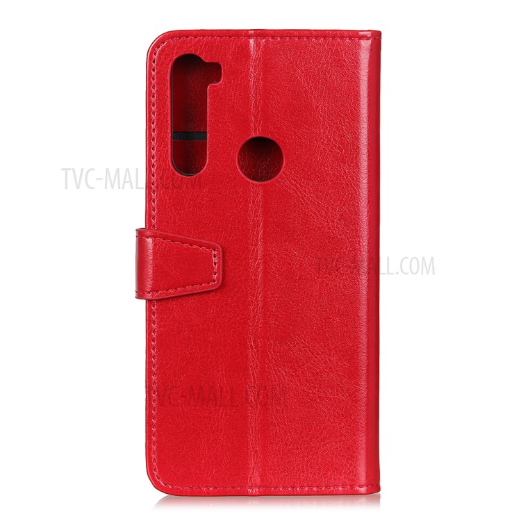 Crazy Horse Leather Wallet Case for Samsung Galaxy A21 - Red-11