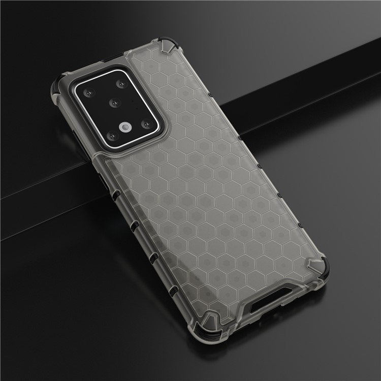 Honeycomb Shock Absorber TPU + PC Covering for Samsung Galaxy S20 Ultra - Black-4