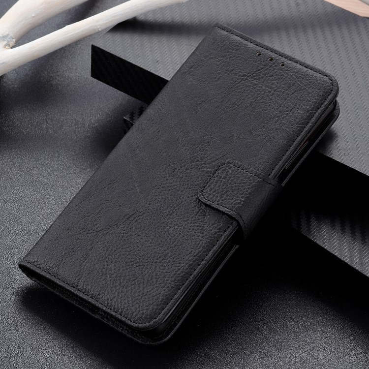 Litchi Skin Leather Wallet Case for Samsung Galaxy A21 - Black-12