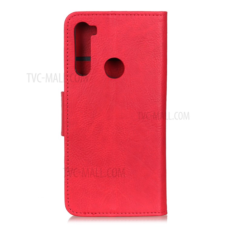 Litchi Skin Leather Wallet Case for Samsung Galaxy A21 - Red-9