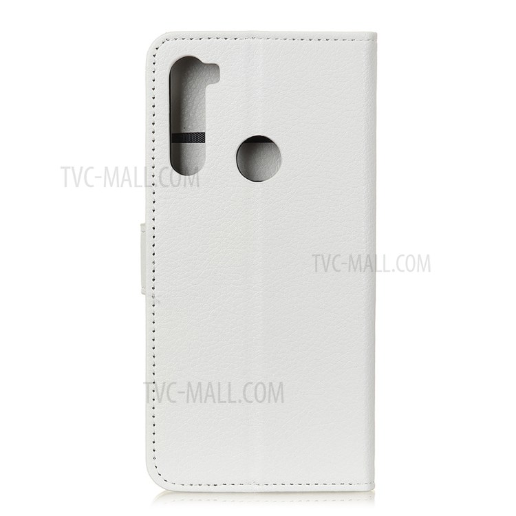 Litchi Skin Wallet Leather Stand Case for Samsung Galaxy A21 - White-11