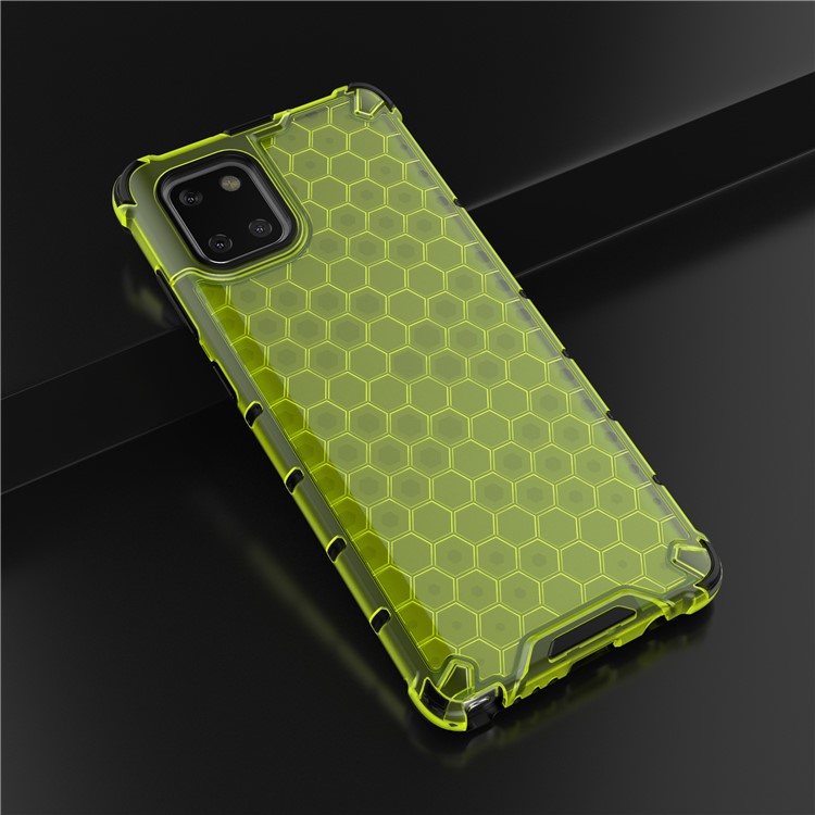 Honeycomb Pattern Shock-proof TPU + PC Hybrid Case for Samsung Galaxy A81/Note 10 Lite - Green-5