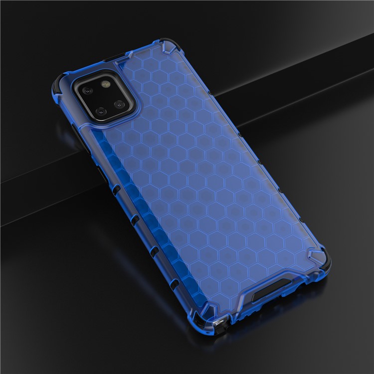 Honeycomb Pattern Shock-proof TPU + PC Hybrid Case for Samsung Galaxy A81/Note 10 Lite - Blue-4