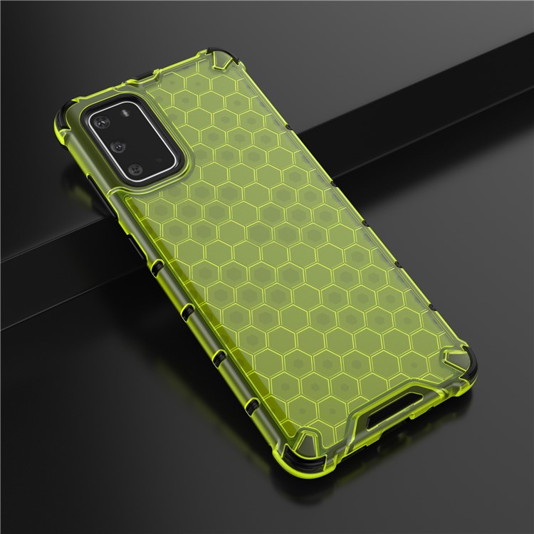 Honeycomb Pattern Shock-proof TPU + PC Combo Case for Samsung Galaxy S20 Plus - Green-5