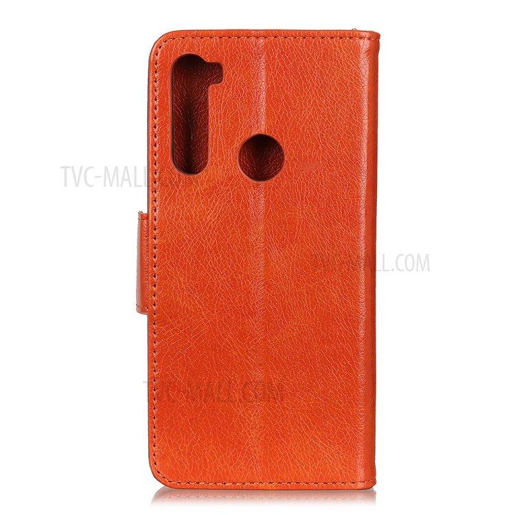 Nappa Texture Split Leather Wallet Case for Samsung Galaxy A21 - Orange-10