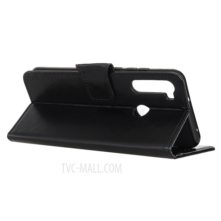 Crazy Horse Wallet Leather Stand Case for Samsung Galaxy A21 - Black-9