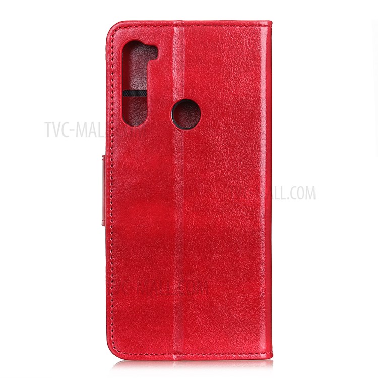 Crazy Horse Wallet Leather Stand Case for Samsung Galaxy A21 - Red-8