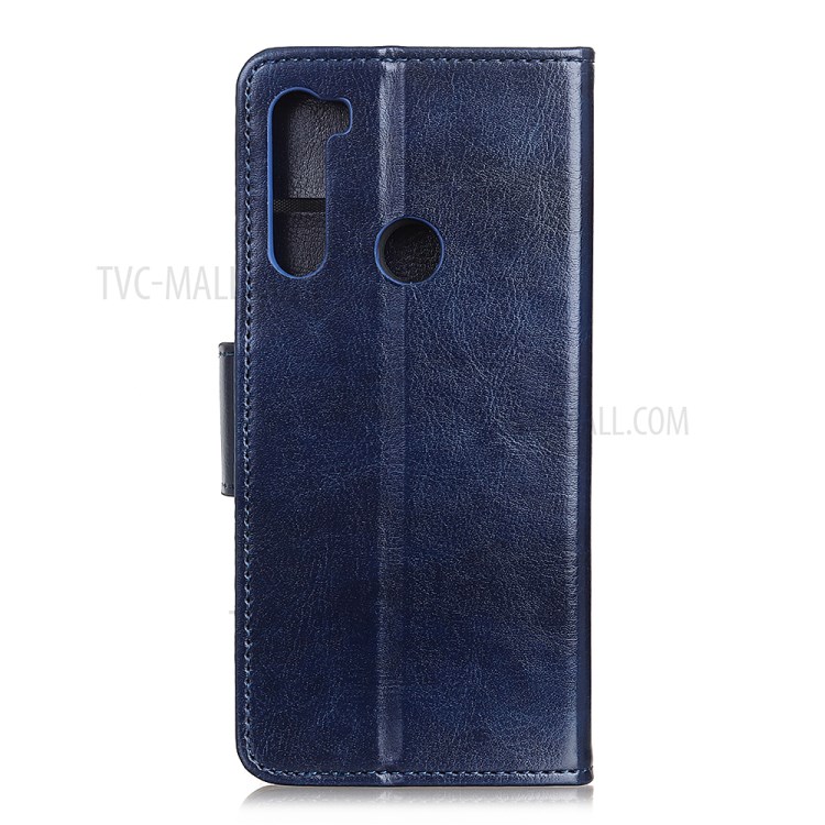 Crazy Horse Wallet Leather Stand Case for Samsung Galaxy A21 - Blue-8