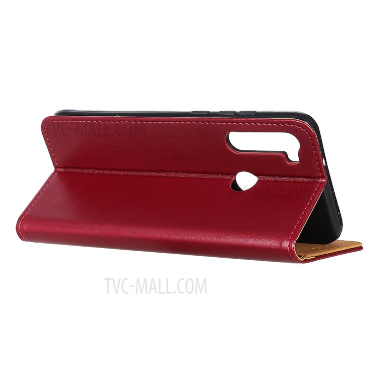 Wallet Leather Stand Case for Samsung Galaxy A21 - Red-6