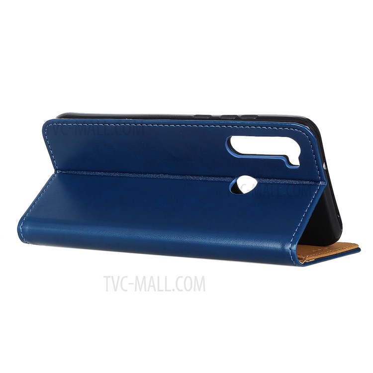 Wallet Leather Stand Case for Samsung Galaxy A21 - Blue-6