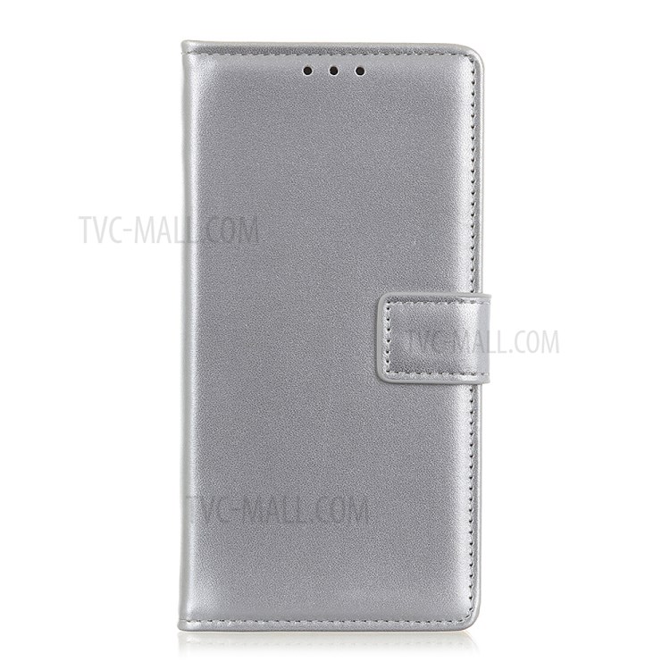 Wallet Leather Stand Case for Samsung Galaxy A21 - Silver-2