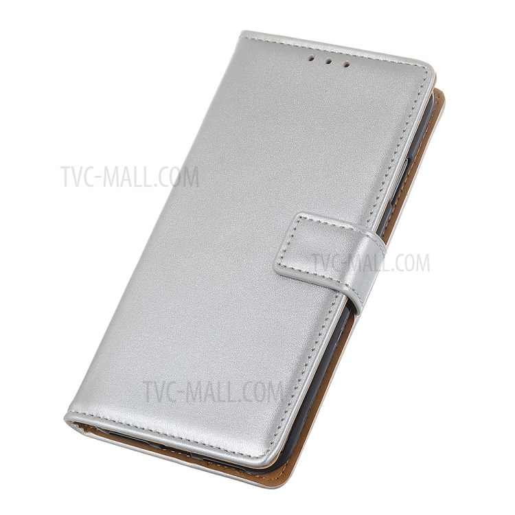 Wallet Leather Stand Case for Samsung Galaxy A21 - Silver-4