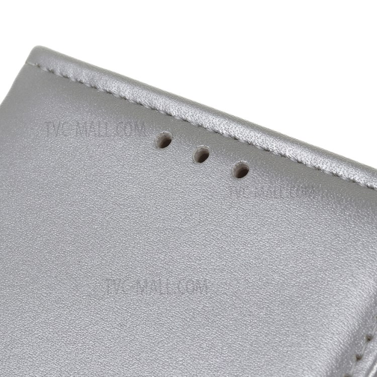 Wallet Leather Stand Case for Samsung Galaxy A21 - Silver-5