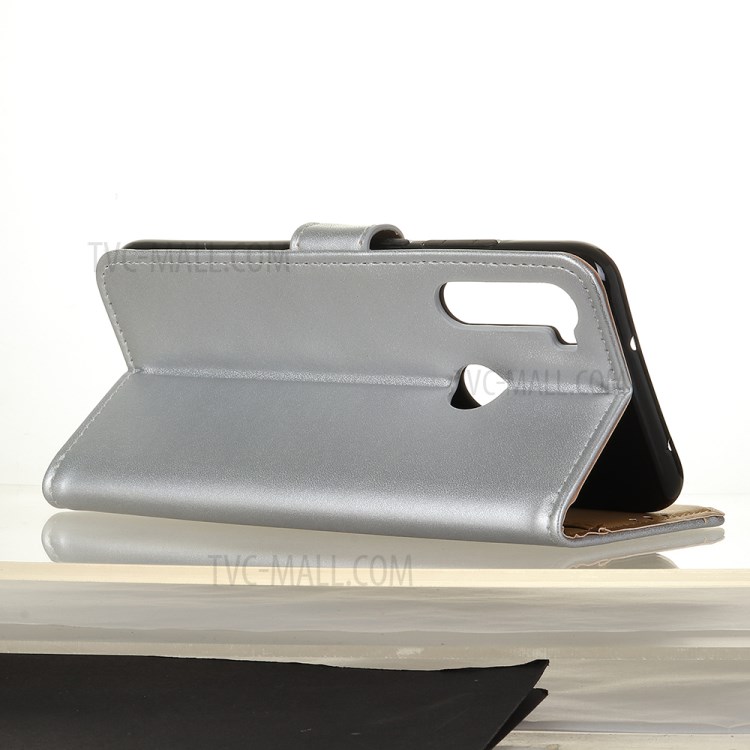 Wallet Leather Stand Case for Samsung Galaxy A21 - Silver-8
