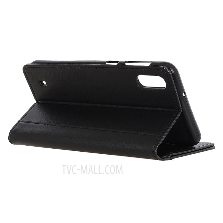 Leather Stand Case with Card Slots for Samsung Galaxy A01 - Black-11