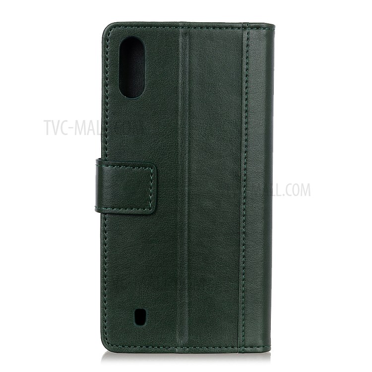 Leather Stand Case with Card Slots for Samsung Galaxy A01 - Green-10