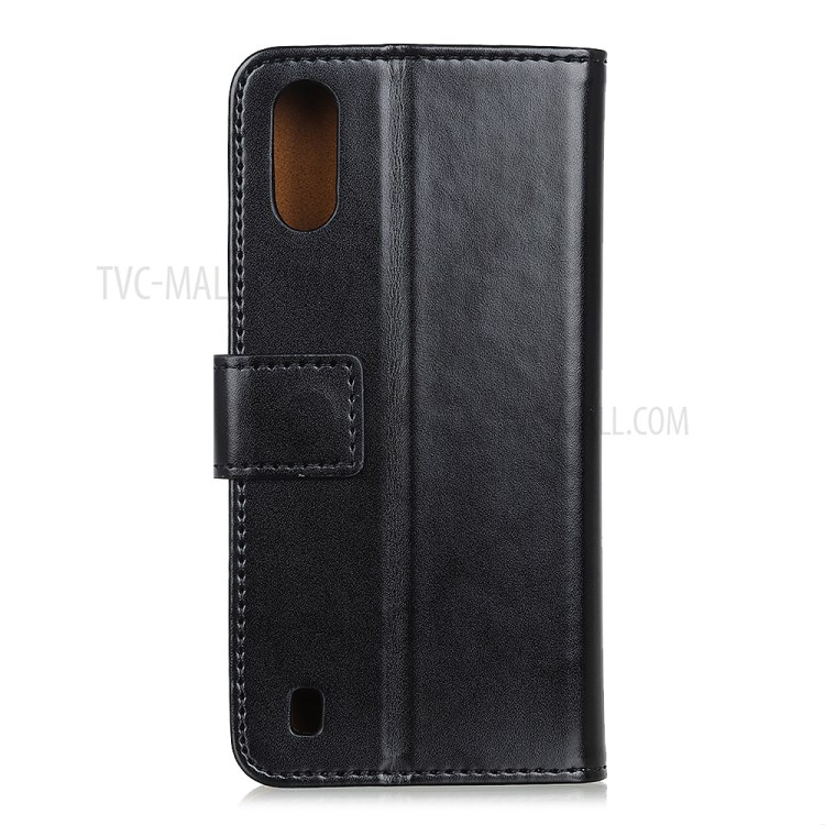 Wallet Leather Stand Case for Samsung Galaxy A01 - Black-5