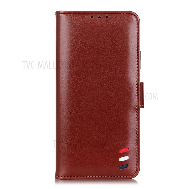 Wallet Leather Stand Case for Samsung Galaxy A01 - Brown-2